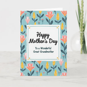 To Great Grandma Mothers Day Card
