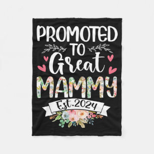 To Great Mammy Est 2024 Mothers Day Fleece Blanket