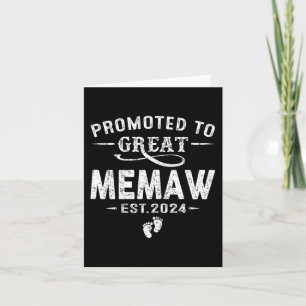 To Great Memaw 2024 Mothers Day First Time Mom  Card