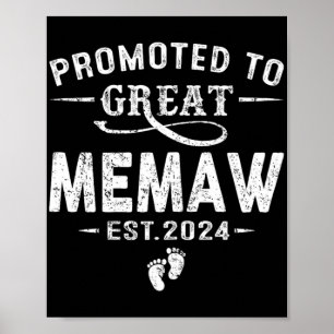 To Great Memaw 2024 Mothers Day First Time Mom Poster