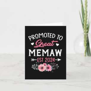 To Great Memaw Est 2024 Flower  Card
