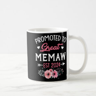 To Great Memaw Est 2024 Flower  Coffee Mug