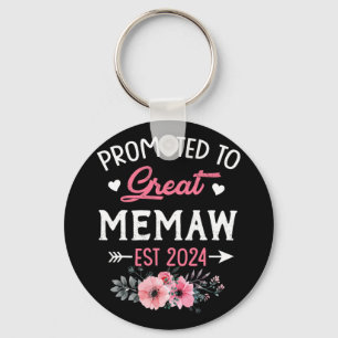 To Great Memaw Est 2024 Flower Keychain