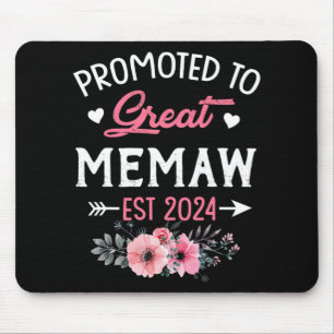 To Great Memaw Est 2024 Flower Mouse Pad