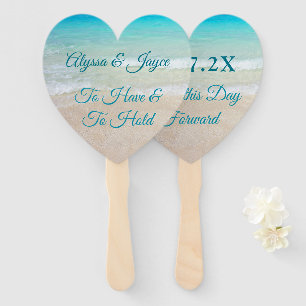 To Have and to Hold Beach Wedding Fan 