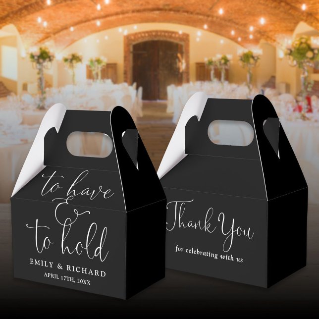 To Have And To Hold Black And White Wedding Favor Box (To Have And To Hold Black And White Wedding Favor Boxes)