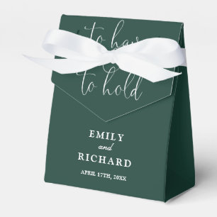 To Have And To Hold Emerald Green Wedding Favor Box