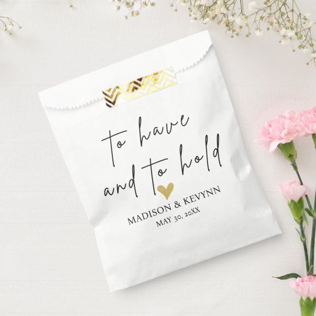 To Have and To Hold Wedding  Favour Bag (Sealed)