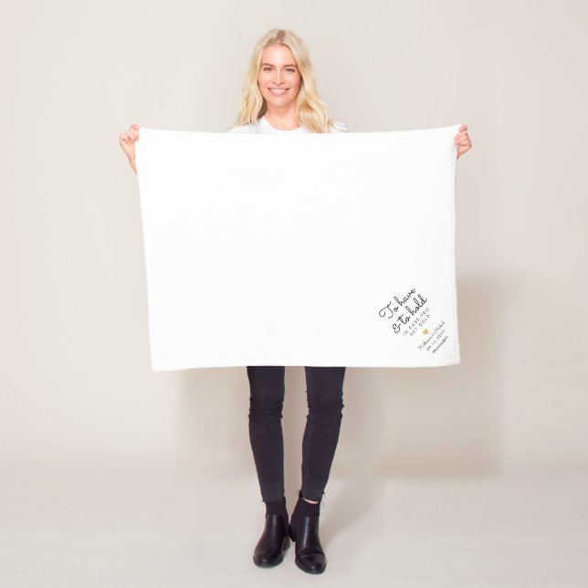 To Have and to Hold Wedding Favour Fleece Blanket (In Situ)