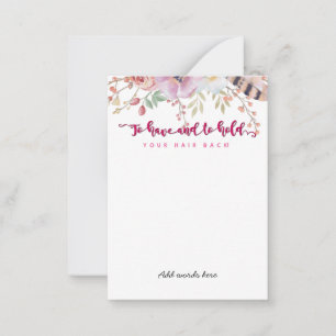 to have and to hold your hair back bachelorette card