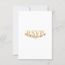 To Have & To Hold Floral Wedding RSVP Card