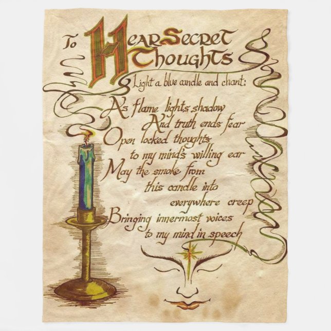 To Hear Secret Thoughts Fleece Blanket (Front)