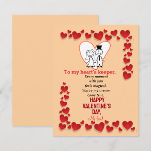 To heart's keeper  card