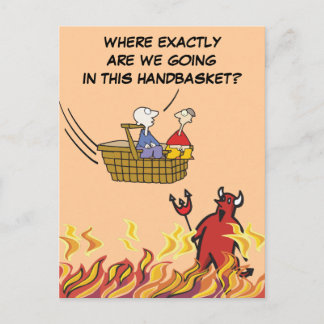 To Hell in a Handbasket Postcard