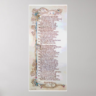 To His Coy Mistress by Andrew Marvell Poster