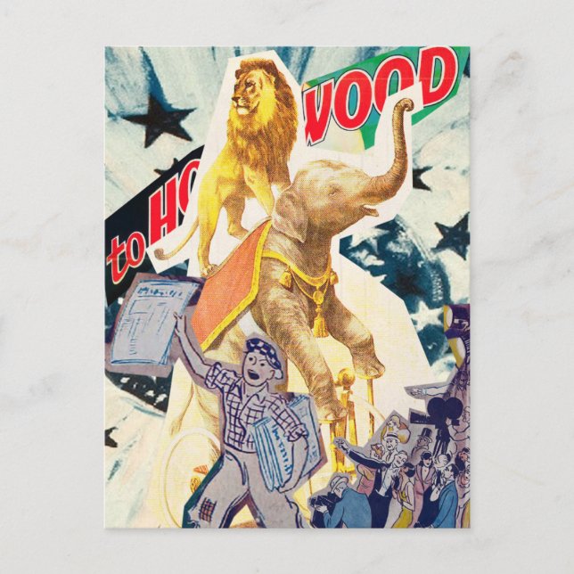 To Hollywood Movie Actor Postcard (Front)