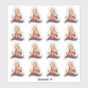 To Jesus Through Mary Catholic Vinyl Cut-out
