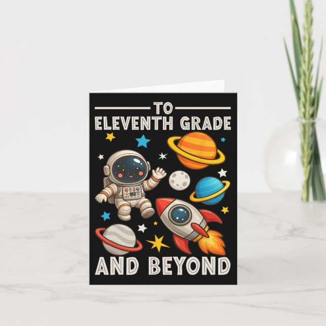 To Junior And Beyond Astronaut Funny Back To Schoo Card (Front)