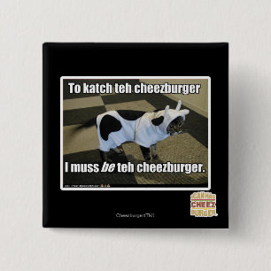 To katch teh cheezburger 2 inch square button