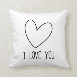 To kiss heart I Love You Throw Pillow