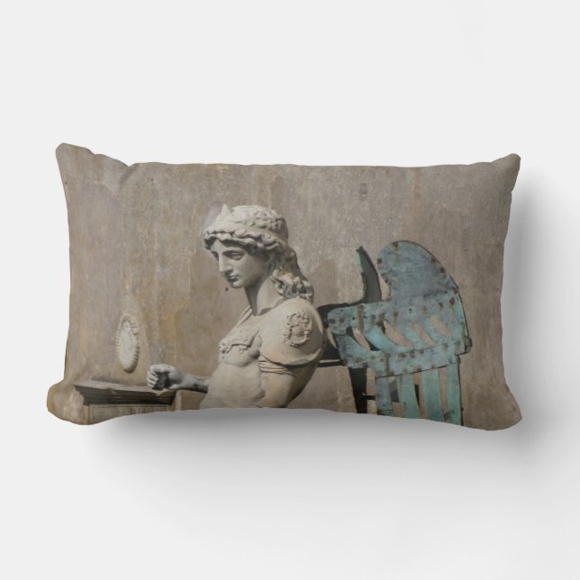 To kiss: picture of St Michael Lumbar Pillow (Front)