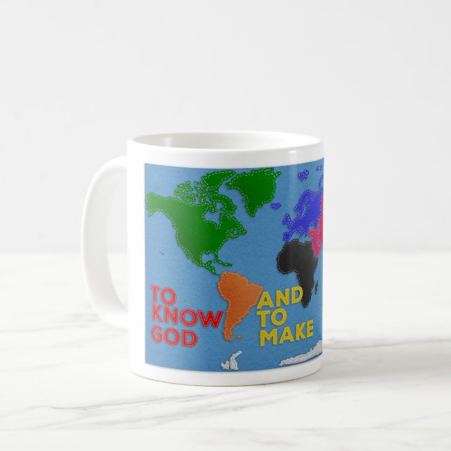 To Know God and to Make Him Known Felted World Coffee Mug (Front Left)
