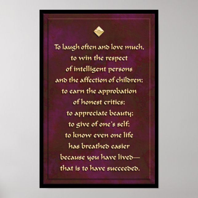 To laugh often… print (Front)