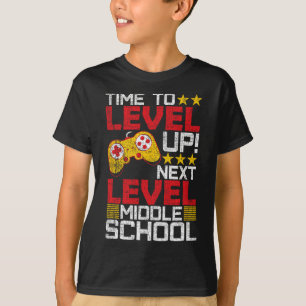 To Level Up Middle School Video Gamer Graduation T-Shirt