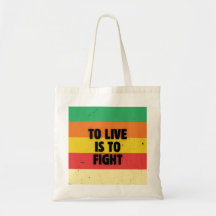 To Live Is To Fight - Retro Stripes Inspirational 