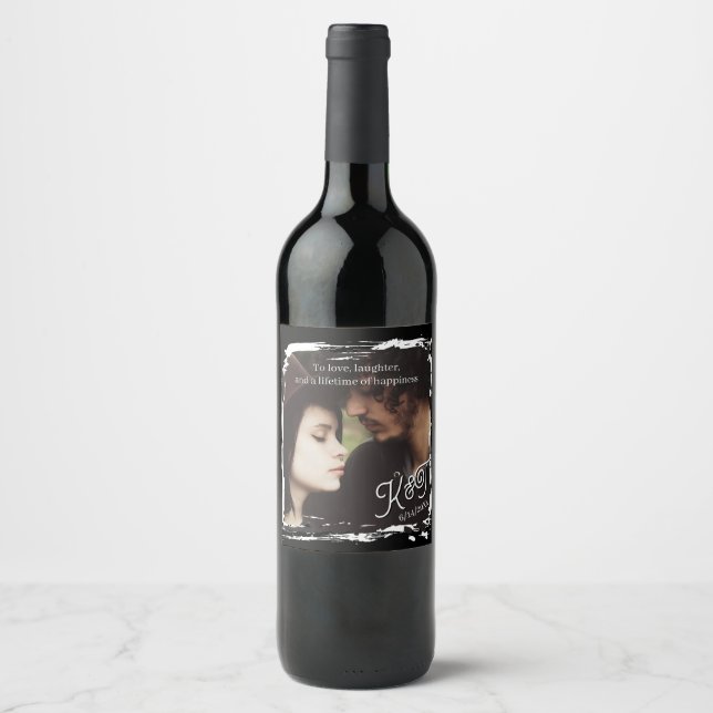 To love, laughter, and a lifetime of happiness wine label (Front)