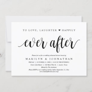 To Love, Laughter and Happily Ever After Rehearsal Invitation