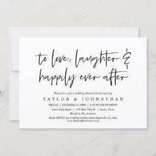 To Love, Laughter & Happily Ever After Rehearsal Invitation