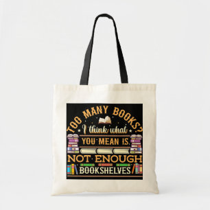 To Many Books Book Nerds Reading  Tote Bag