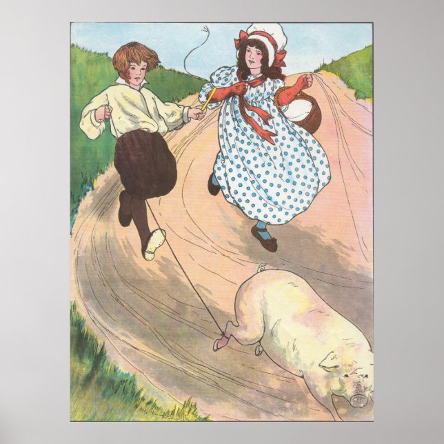 To market, to market, to buy a fat pig. poster (Front)