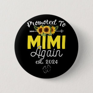 To Mimi Again Est 2024 Pregnancy Announcement  2 Inch Round Button