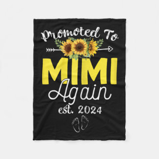 To Mimi Again Est 2024 Pregnancy Announcement Fleece Blanket