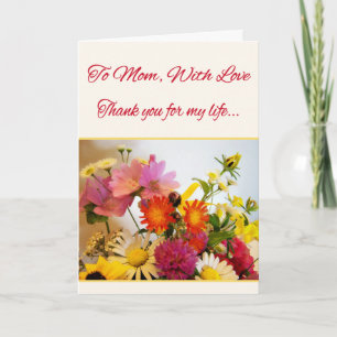 To Mom, With Love Thank You Card