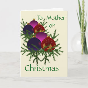 To Mother on Christmas Holiday Card