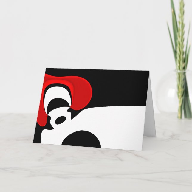 To Mr. Redd: Abstract Black, White & Red Card (Front)