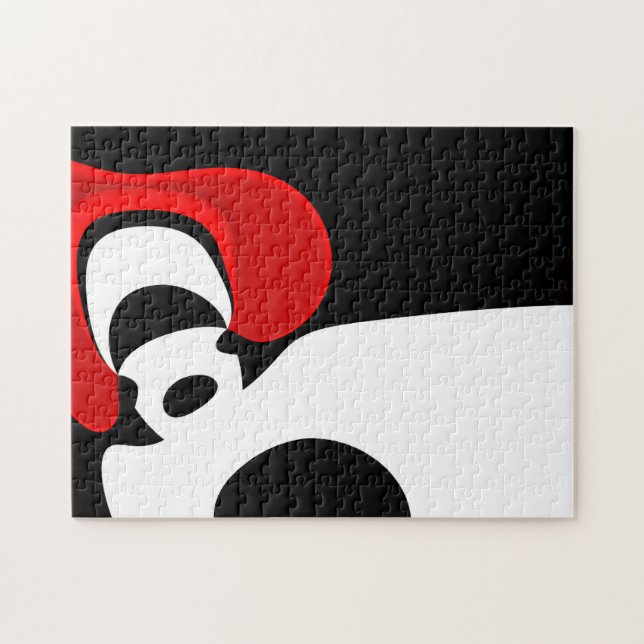 To Mr. Redd: Abstract Black, White & Red Jigsaw Puzzle (Horizontal)