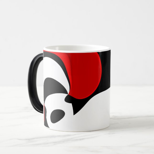 To Mr. Redd: Abstract Black, White & Red Magic Mug (Front Left)