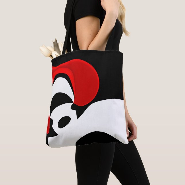 To Mr. Redd: Abstract Black, White & Red Tote Bag (Close Up)