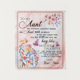 To My Aunt Gift, Butterfly Gift From Niece Tapestry