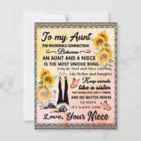 To My Aunt Gift, Sunflower Gift From Niece