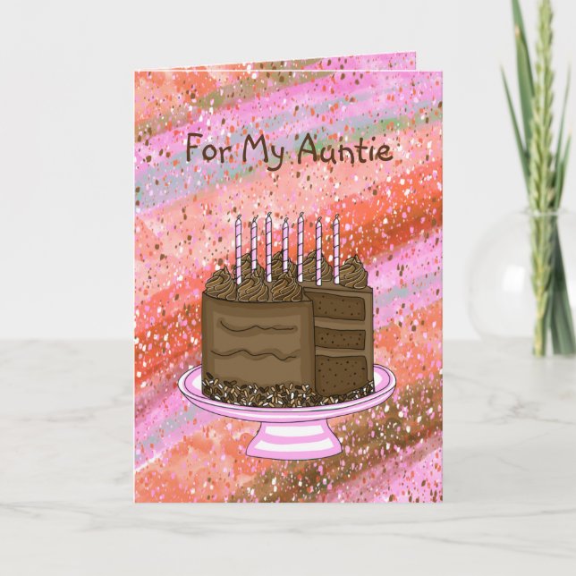 To My Aunt | Happy Birthday  Card (Front)