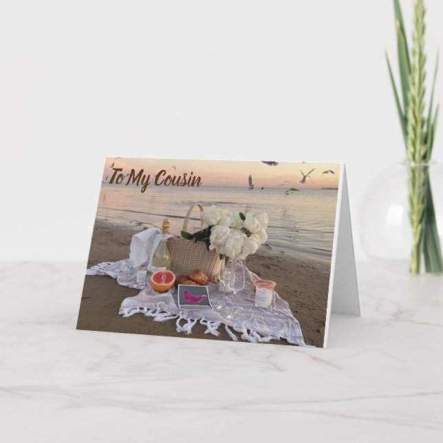 **TO MY BEAUTIFUL COUSIN** A ROSE CARD (Front)