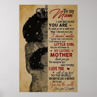 to my beautiful mom, mothers day gifts poster