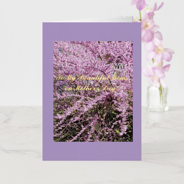 To My Beautiful Mom, on Mother's Day, Card (Orchid)