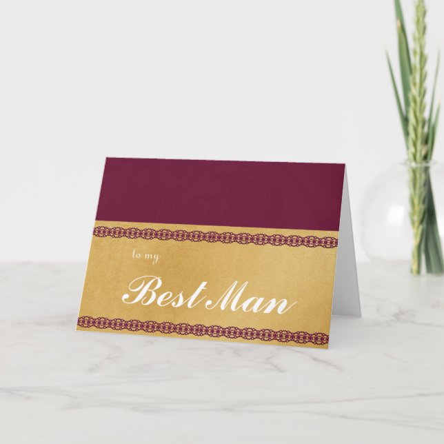 to my Best Man Thank You Card (Front)