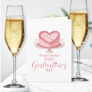 To My Bestie BFF Happy Galentines Day Holiday Card